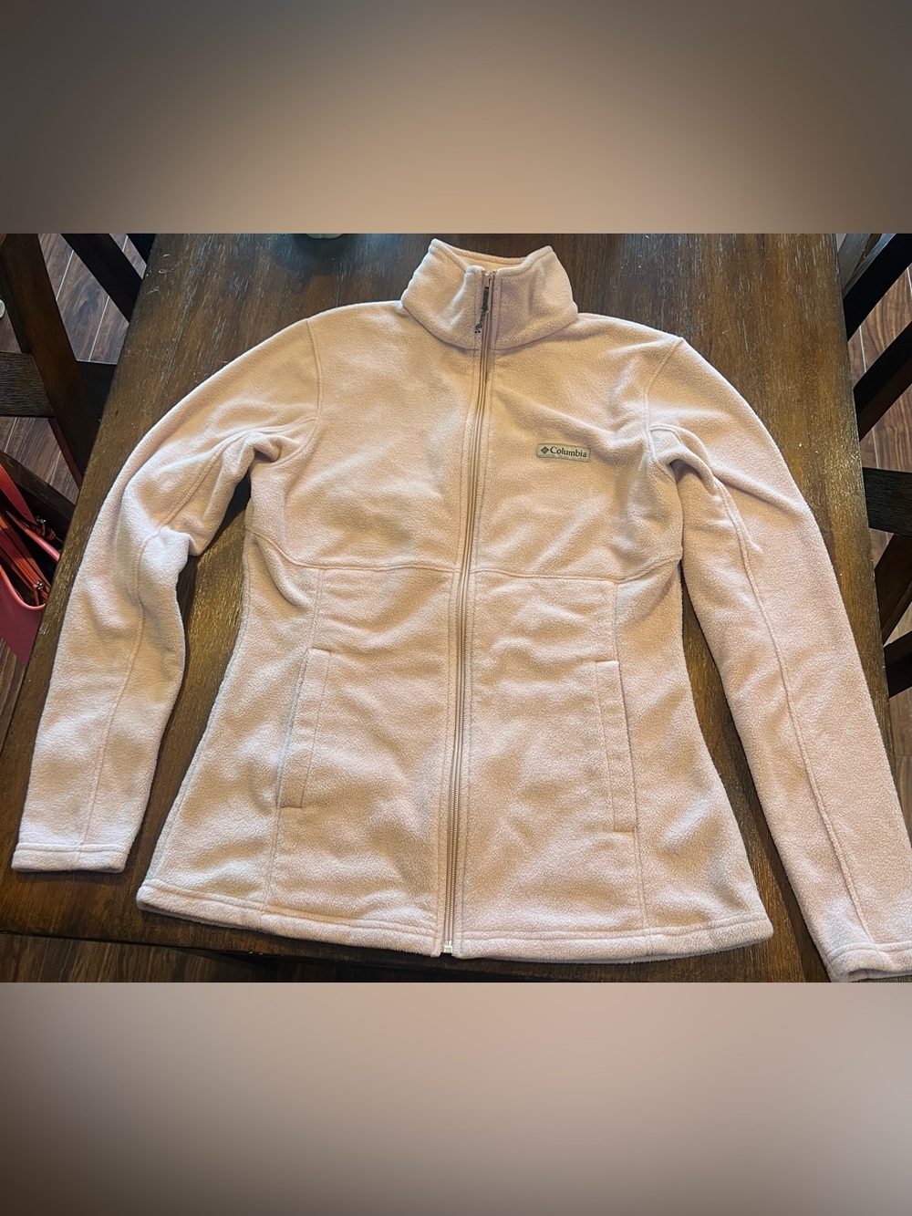 Columbia Lightweight Fleece Jacket Long Sleeve Pink Women’s Size Medium